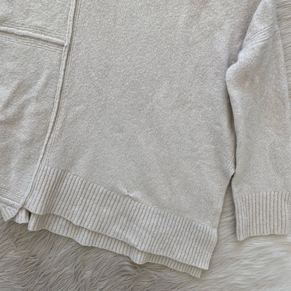 Allsaints FLAW Wool Blend Cream White Lock Roll Neck Asymmetric Sweater - Picture 4 of 12